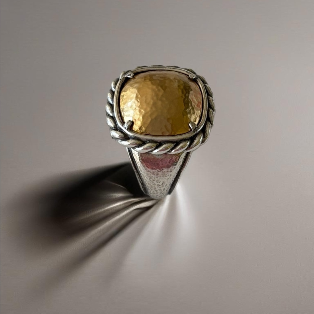 Brighton Christo Joyful Ring.  Size 6 Brushed Gold.  
Silver Plated. - Picture 6 of 6